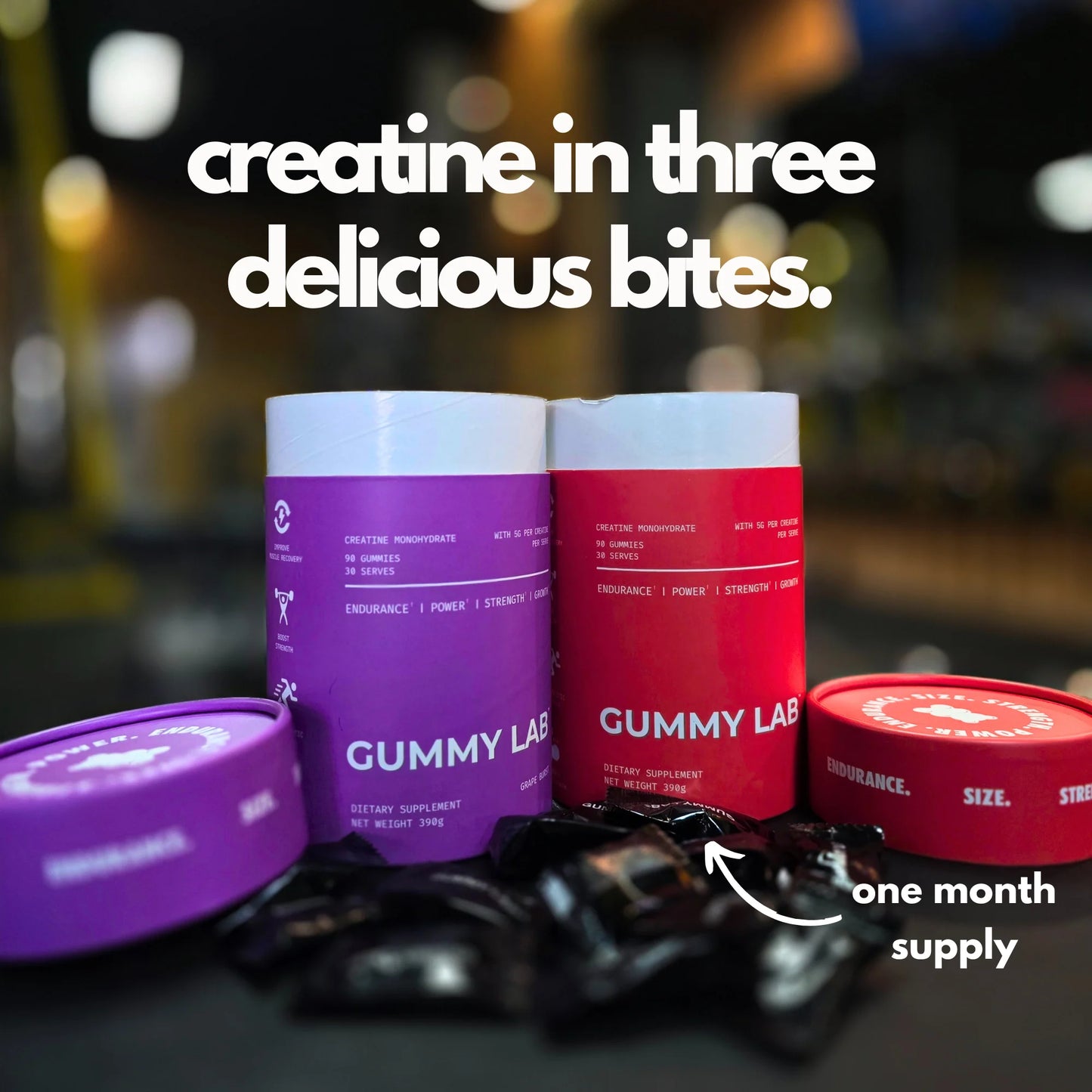Creatine Gummies 5G by The Gummy Lab - Grape Burst