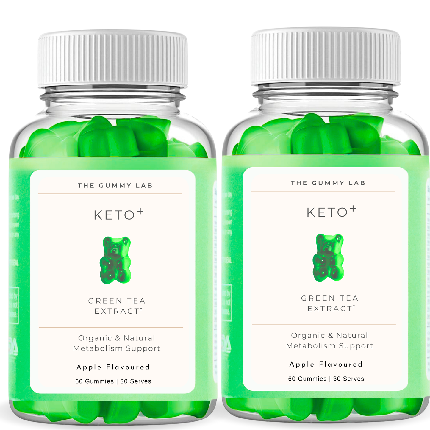 Keto+ Natural Fat Burner Gummies with Green Tea Extract by The Gummy Lab