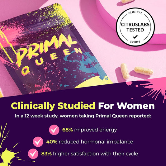 Primal Queen - 100% Grass Fed Beef Supplement for Women - Hormone Balance, Energy & Wellness - 60 Capsules