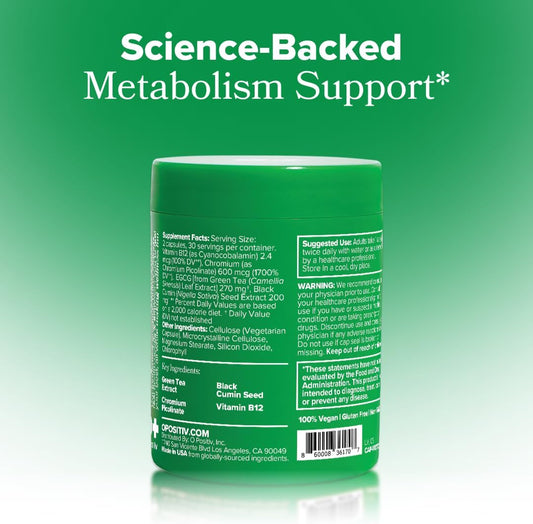 O Positiv Moto Women's Metabolism Support - Vegan Capsules, 30 Servings