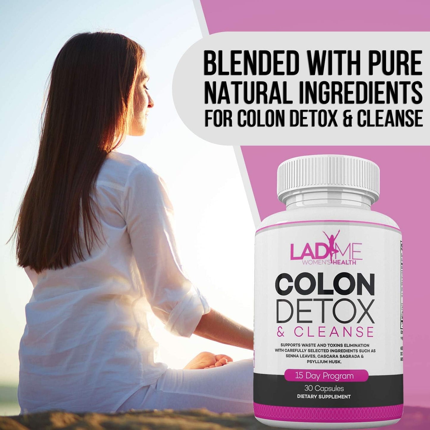Pure Colon Cleanse & Detox 15 Day Program by Ladyme