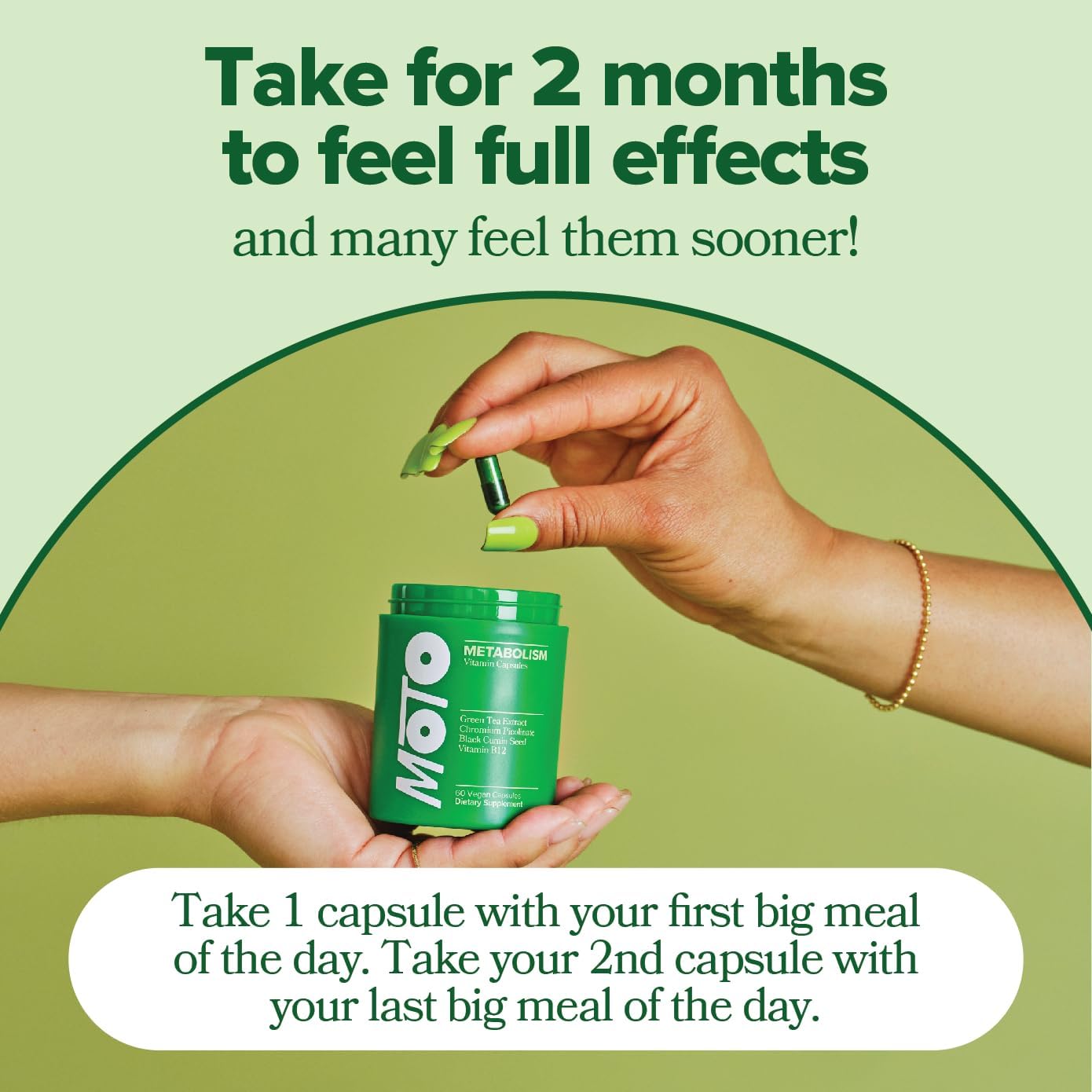 O Positiv Moto Women's Metabolism Support - Vegan Capsules, 30 Servings