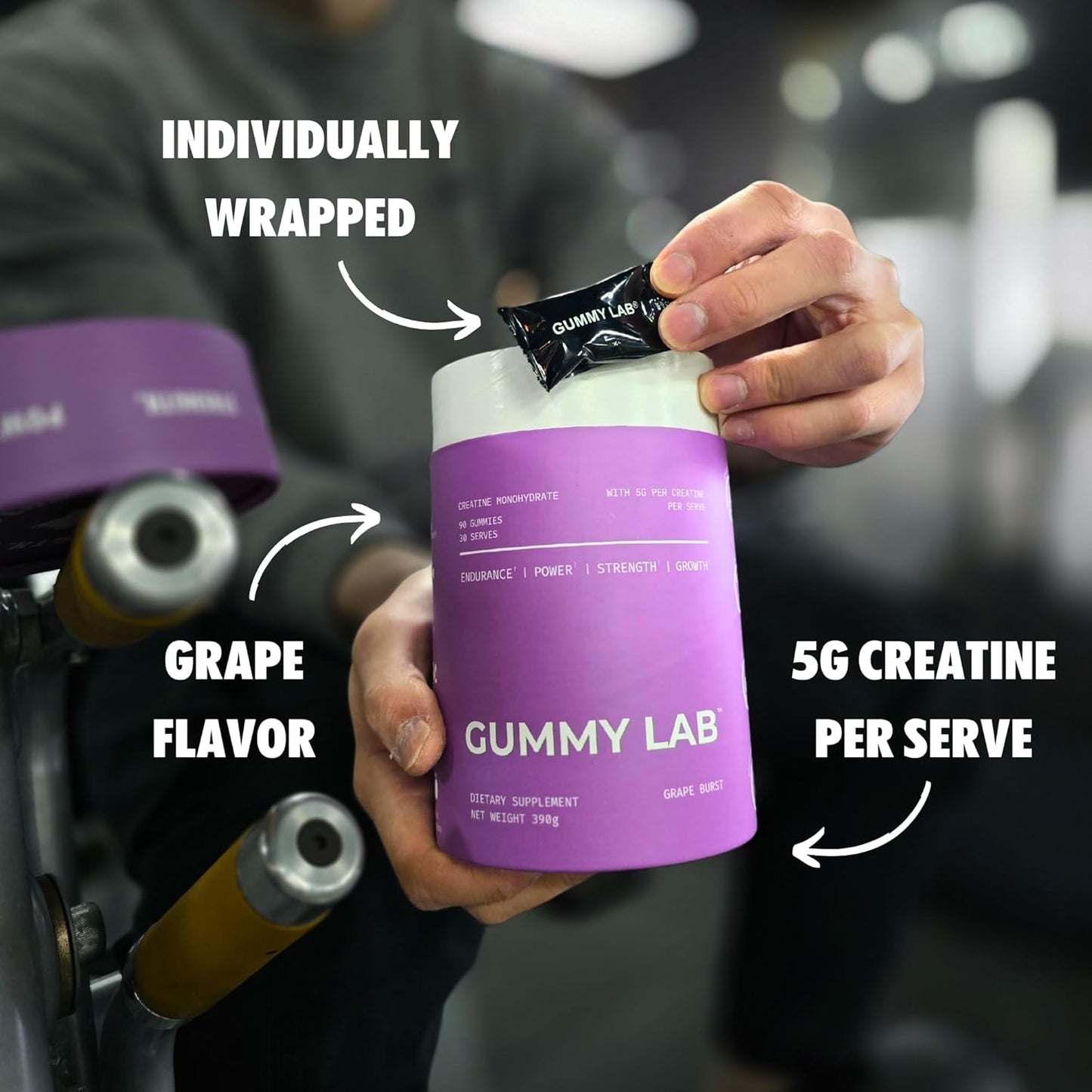 Creatine Gummies 5G by The Gummy Lab - Grape Burst