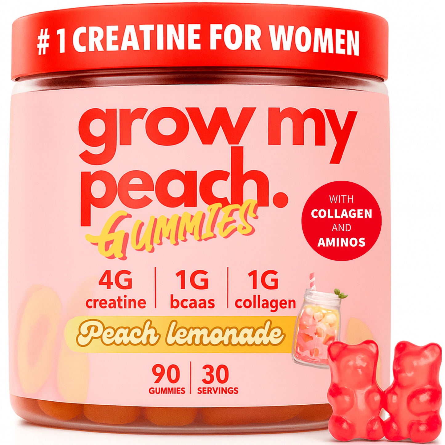 Booty Builder Gummies by the Gummy Lab with Creatine, BCAA's, Collagen
