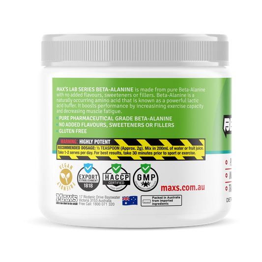 MAX'S Beta-Alanine - 50 Serves