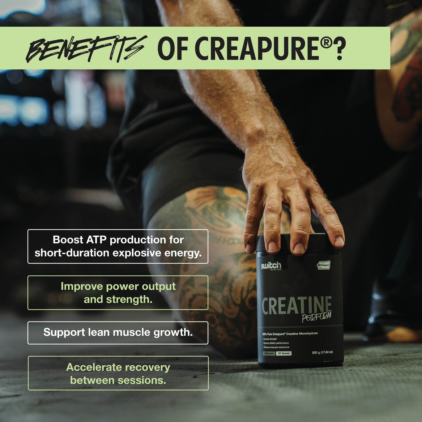 Switch Nutrition - Creatine Perform - Creapure - 500g (167 Serves)