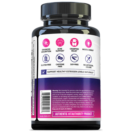 Stasis Hormone Support for Women by Vitauthority - 120 Capsules