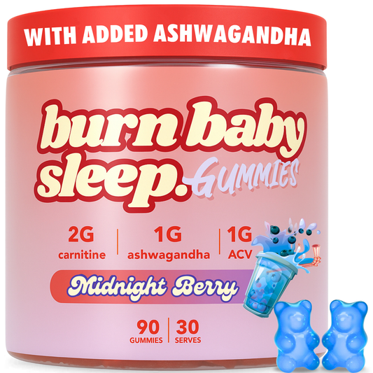 Burn Baby Sleep – Night Burn  Gummies with ACV, L-Carnitine & Ashwagandha