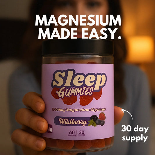 Sleep Gummies with Magnesium Glycinate – 1000mg Wildberry Flavor 30 Servings