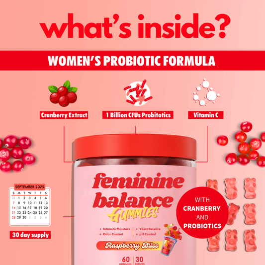 Vaginal Probiotic Gummies for Women with Cranberry