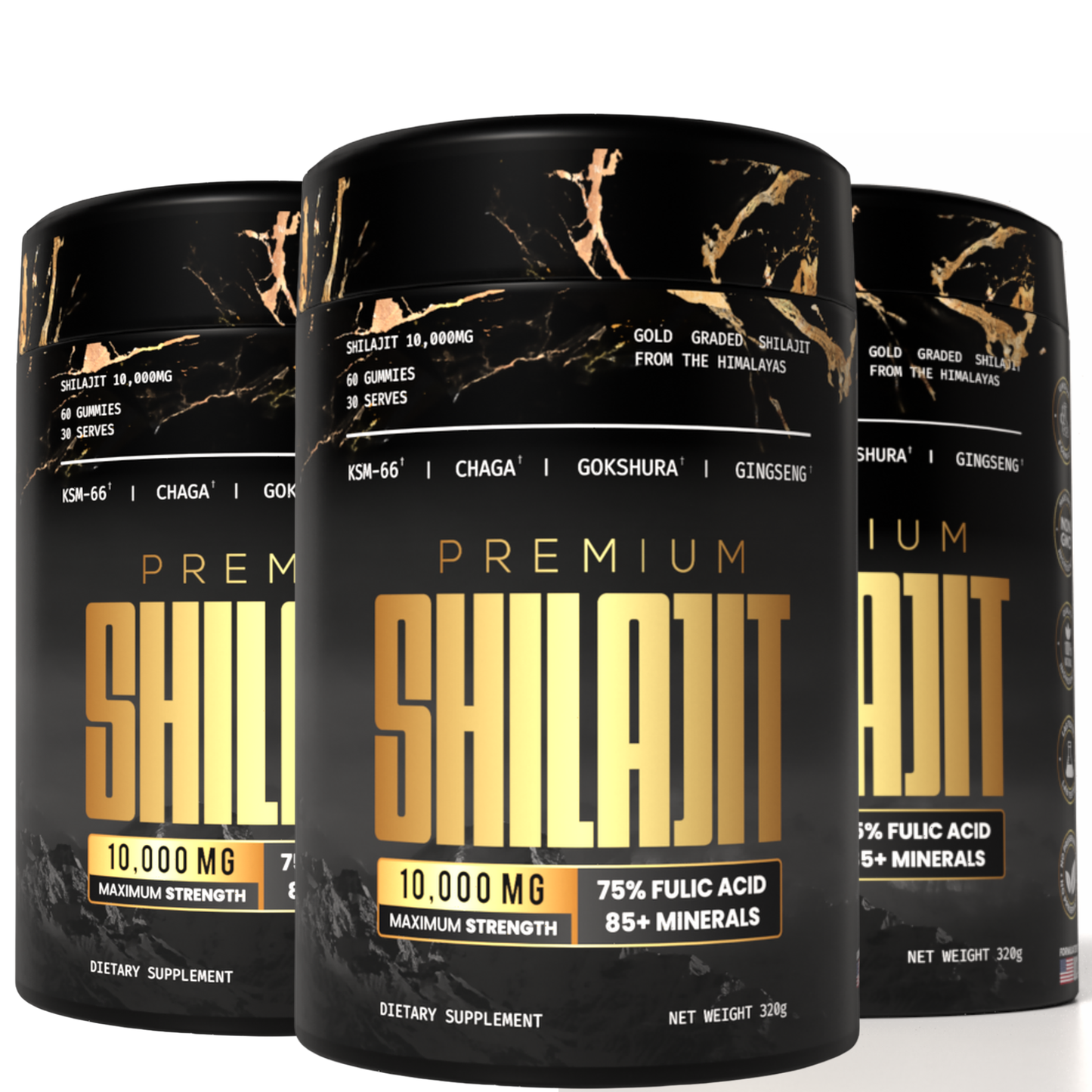 Pure Himalayan Shilajit Gummies Gold Graded Shilajit Lab Tested