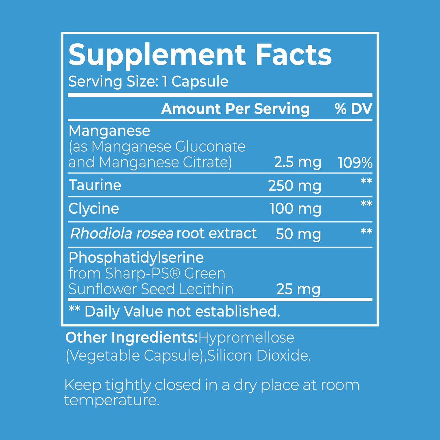 BodyBio Calm - Natural Stress Relief Blend with Rhodiola & More - 60 Capsules