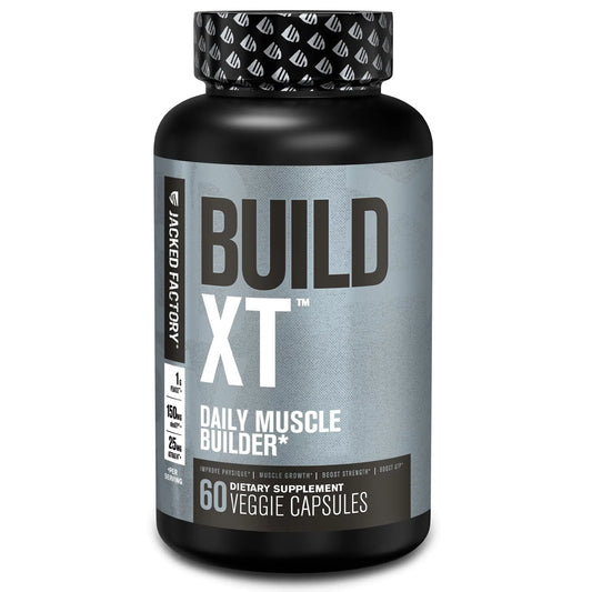 Jacked Factory - Build-XT Daily Muscle Builder & Performance Enhancer - Muscle Building Supplement for Muscular Strength & Growth