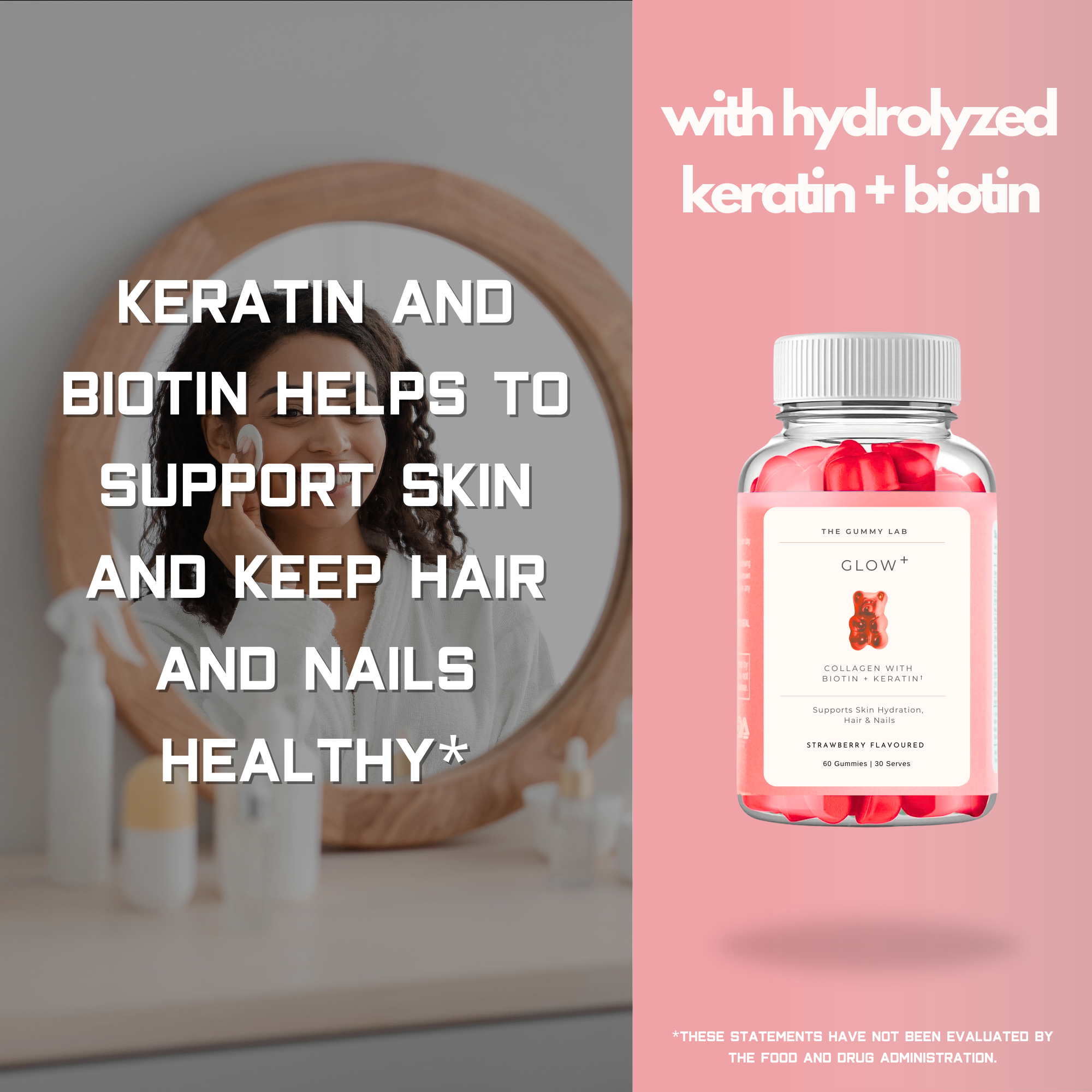 Glow+ Collagen Gummies - Skin & Hair Support by The Gummy Lab