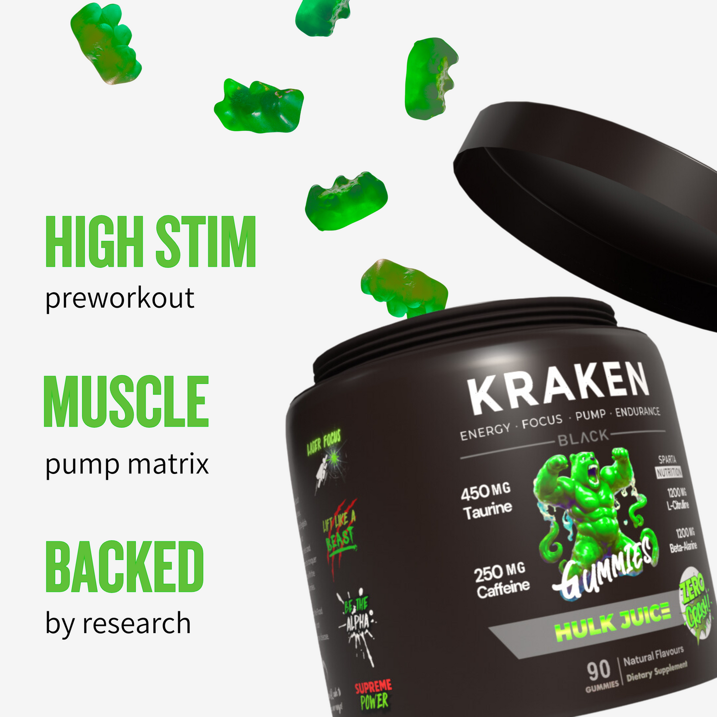 Kraken - Stim Pre Workout Gummies by The Gummy Lab