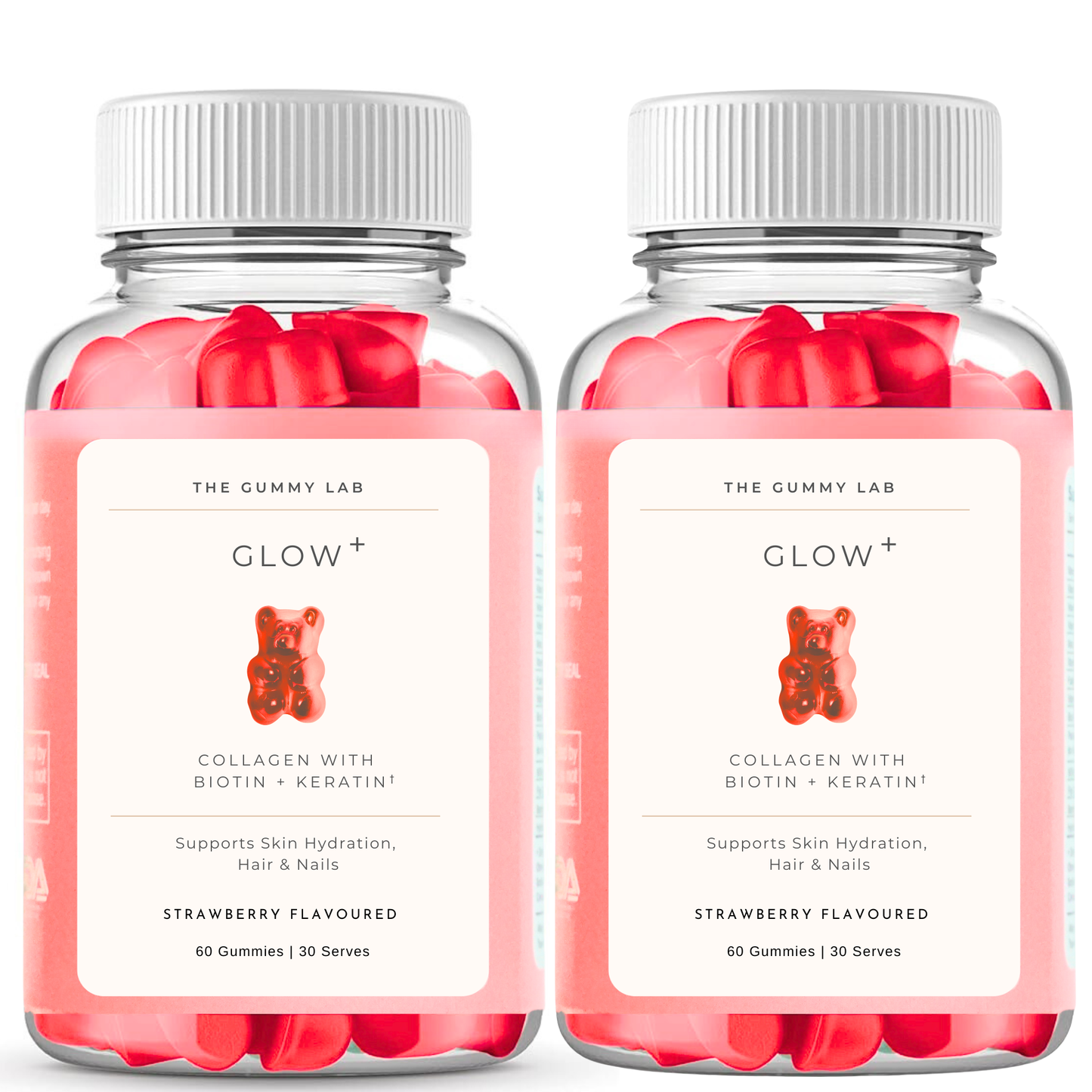 Glow+ Collagen Gummies - Skin & Hair Support by The Gummy Lab