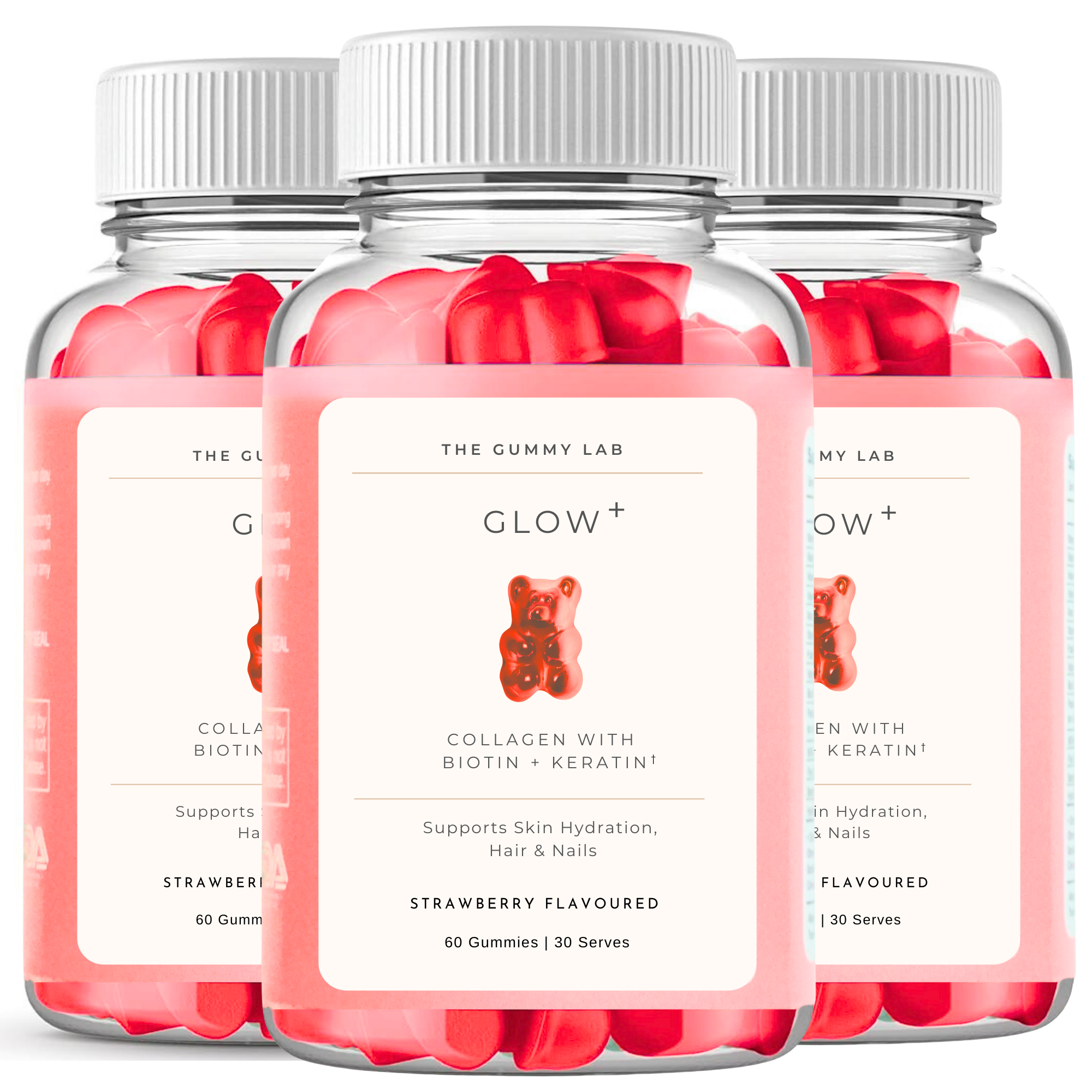 Glow+ Collagen Gummies - Skin & Hair Support by The Gummy Lab