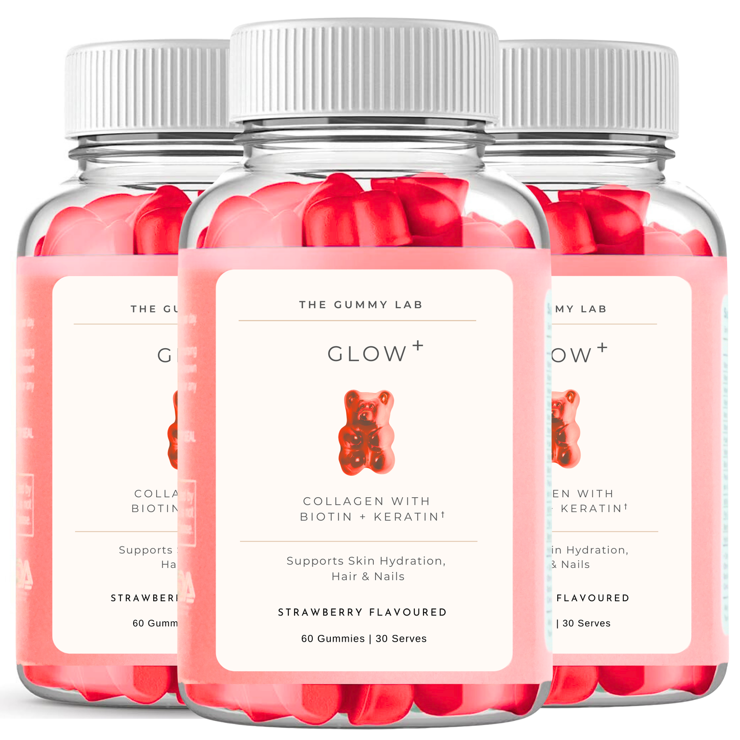 Glow+ Collagen Gummies - Skin & Hair Support by The Gummy Lab