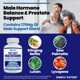 Simply Potent Daily Multivitamin for Men, 35 Vitamins with Minerals & Antioxidants