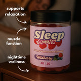 Sleep Gummies with Magnesium Glycinate – 1000mg Wildberry Flavor 30 Servings