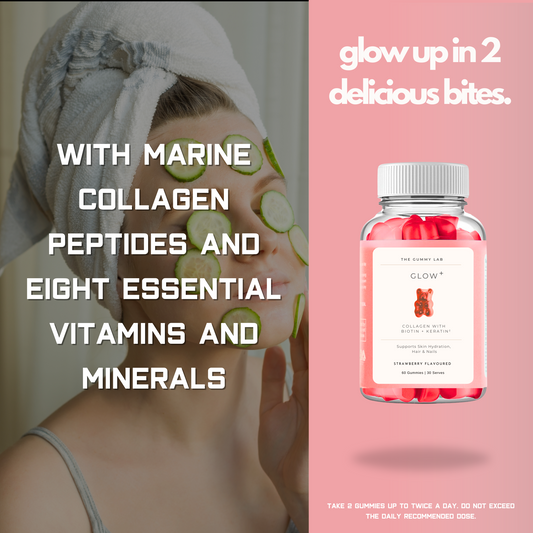 Glow+ Collagen Gummies - Skin & Hair Support by The Gummy Lab