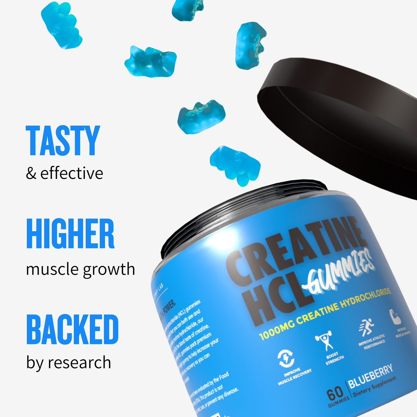 Creatine HCL Gummies Blueberry Flavour