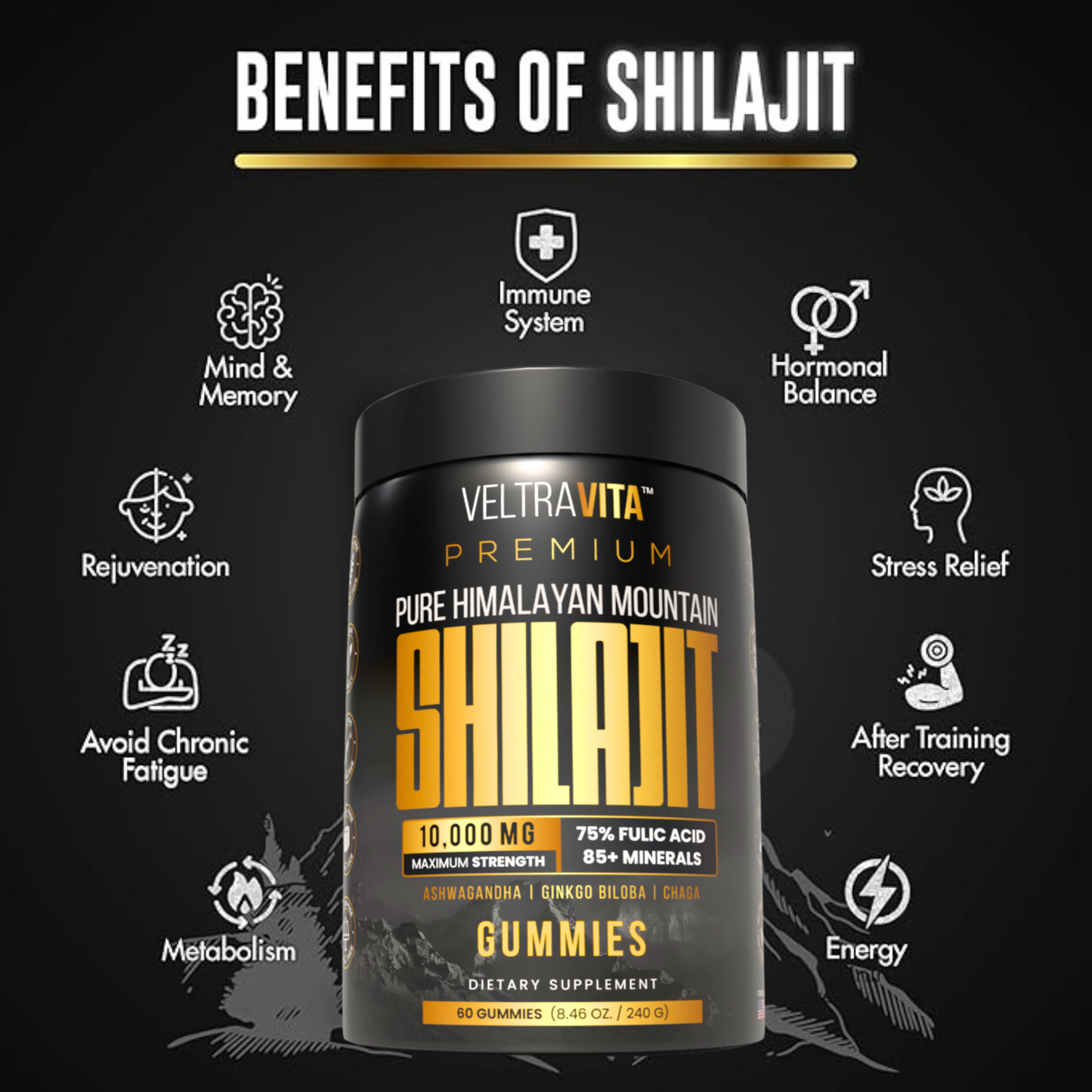 Pure Himalayan Shilajit Gummies Lab Tested