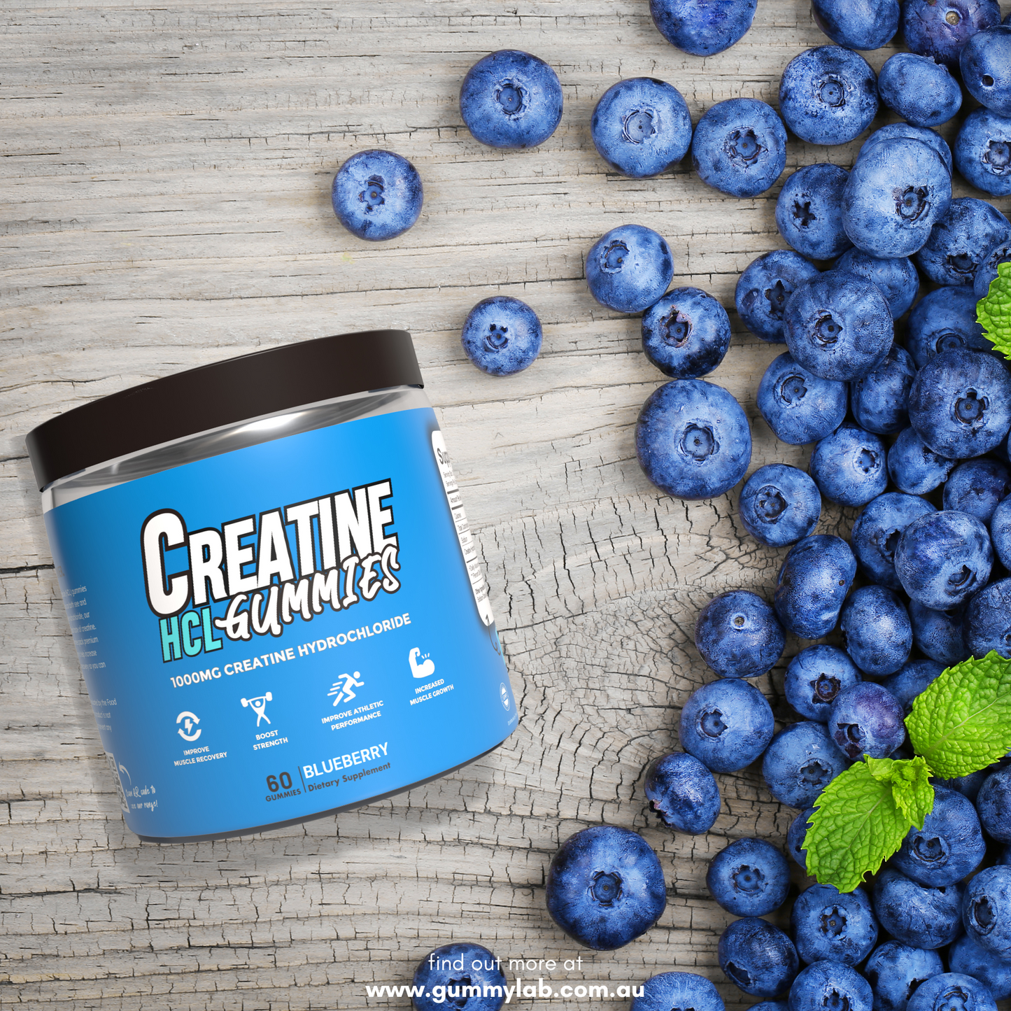 Creatine HCL Gummies Blueberry Flavour