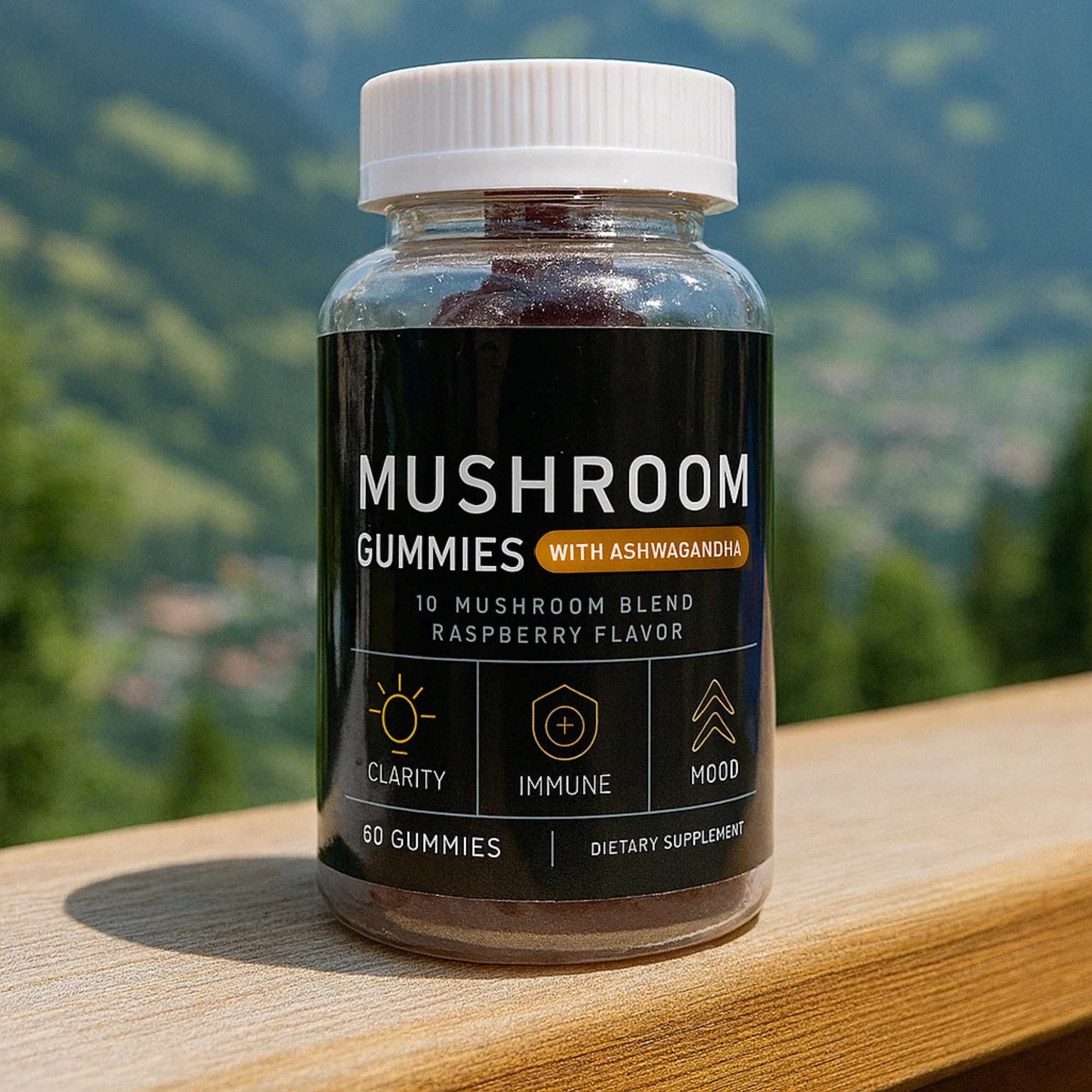 10 Mushroom Blend Gummies - Raspberry Flavour