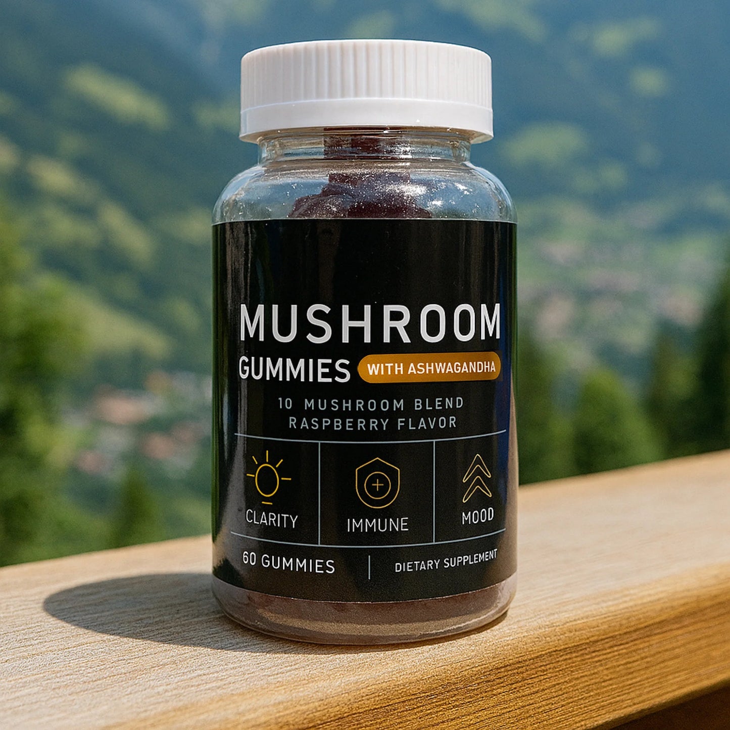 10 Mushroom Blend Gummies - Raspberry Flavour