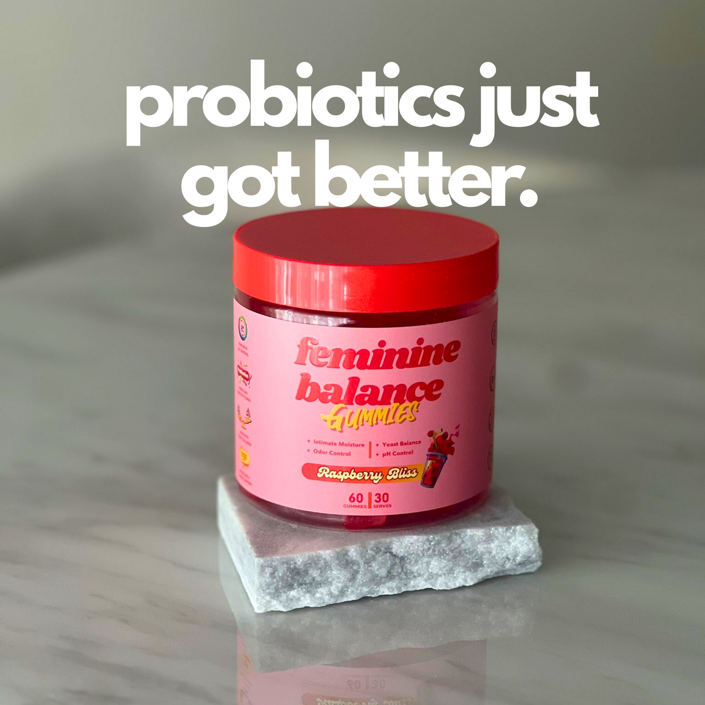 Vaginal Probiotic Gummies for Women with Cranberry