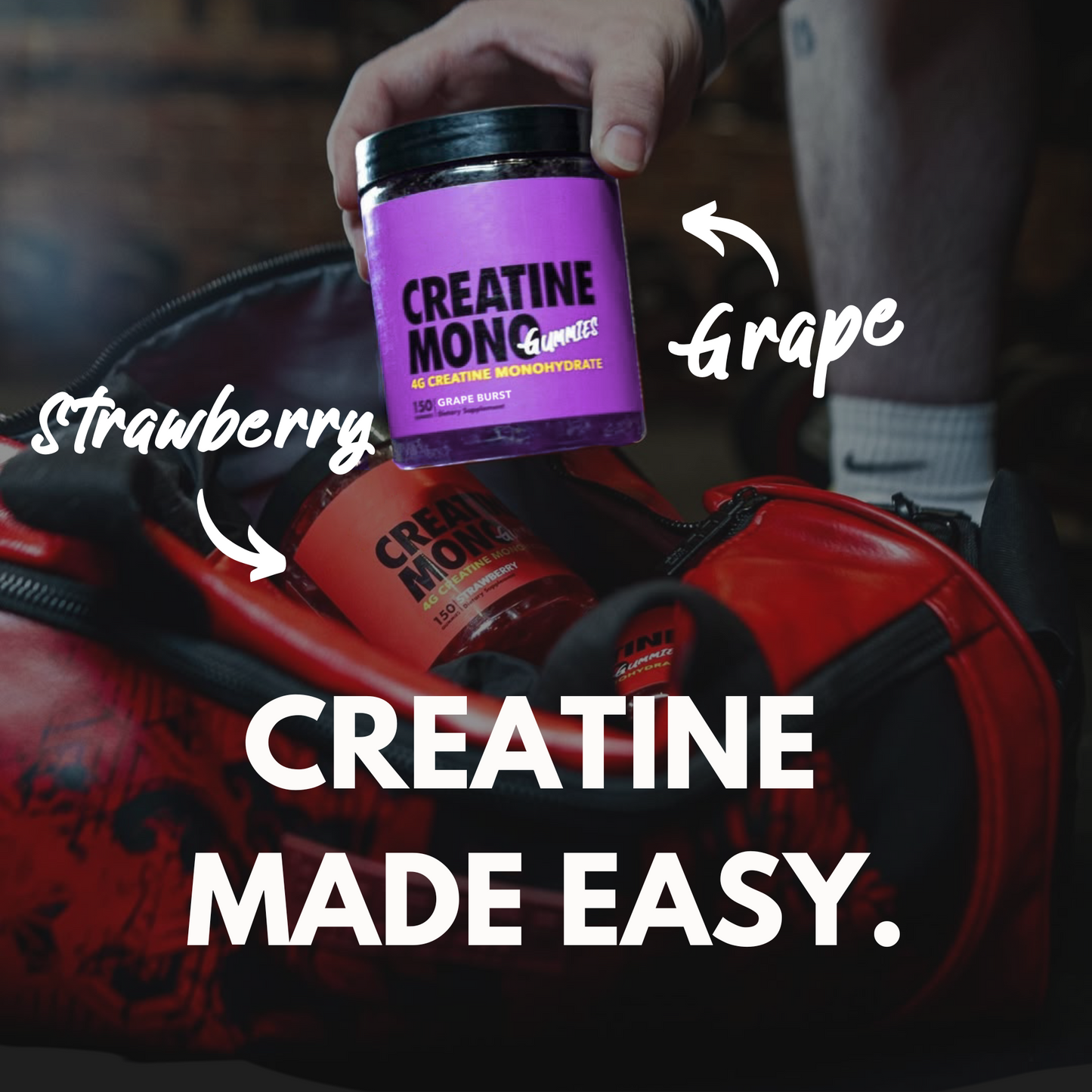 Creatine Monohydrate Gummies 4g - Grape Burst 30 Serves