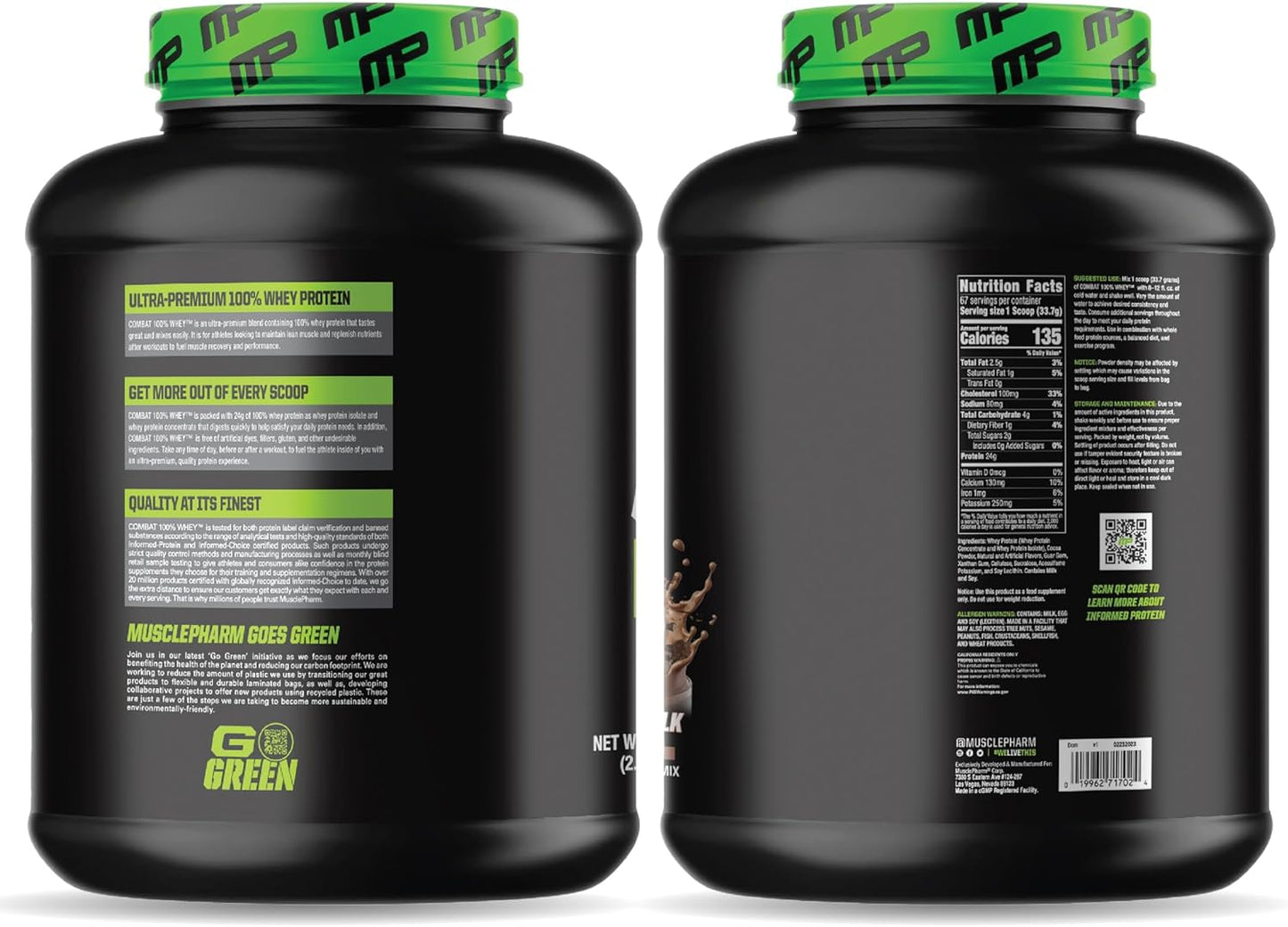 MusclePharm Combat 100% Whey Protein Powder - 5lbs - 2.24kg