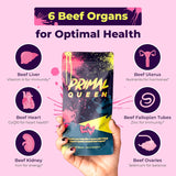 Primal Queen - 100% Grass Fed Beef Supplement for Women - Hormone Balance, Energy & Wellness - 60 Capsules