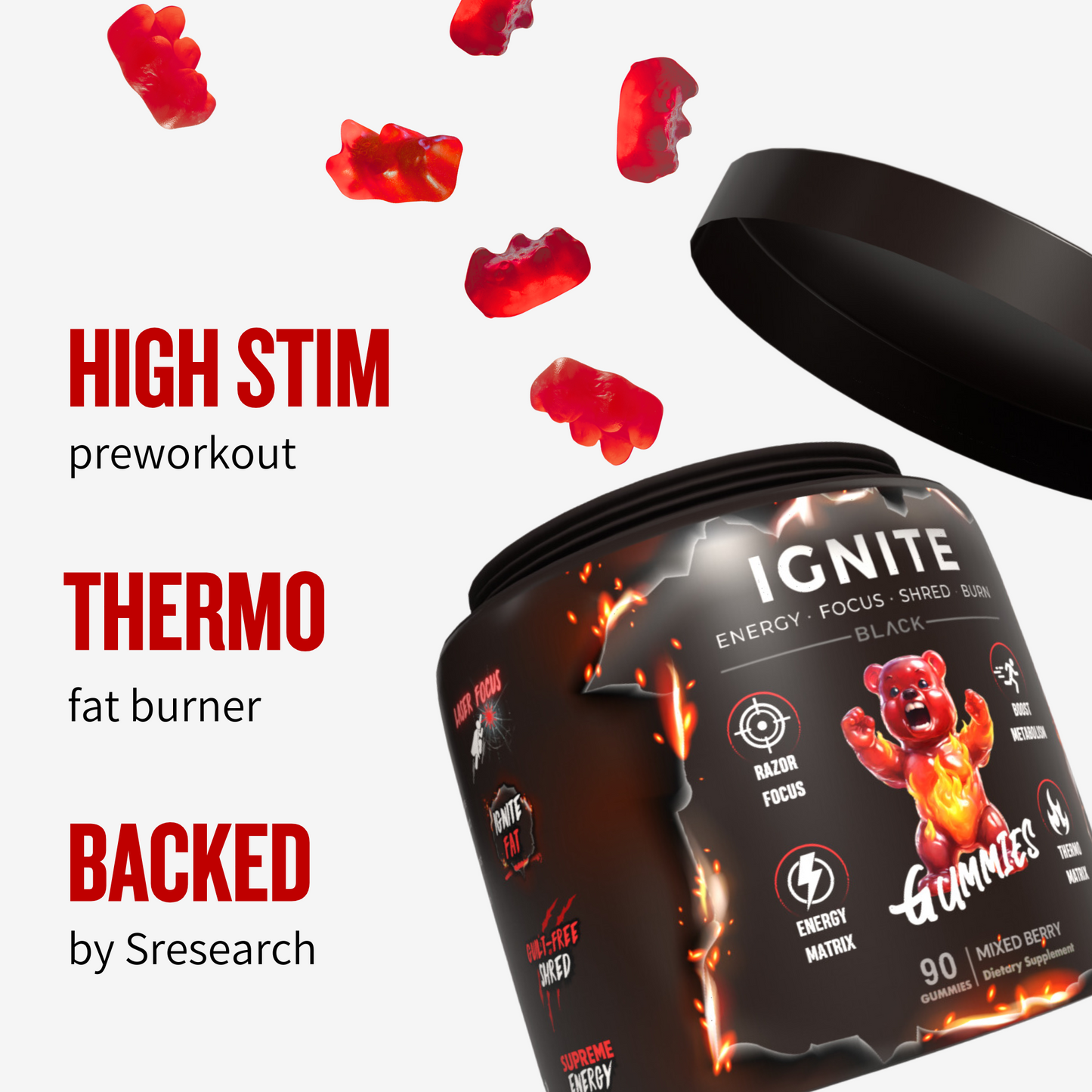 IGNITE Pre-workout & Fat Burner Gummies