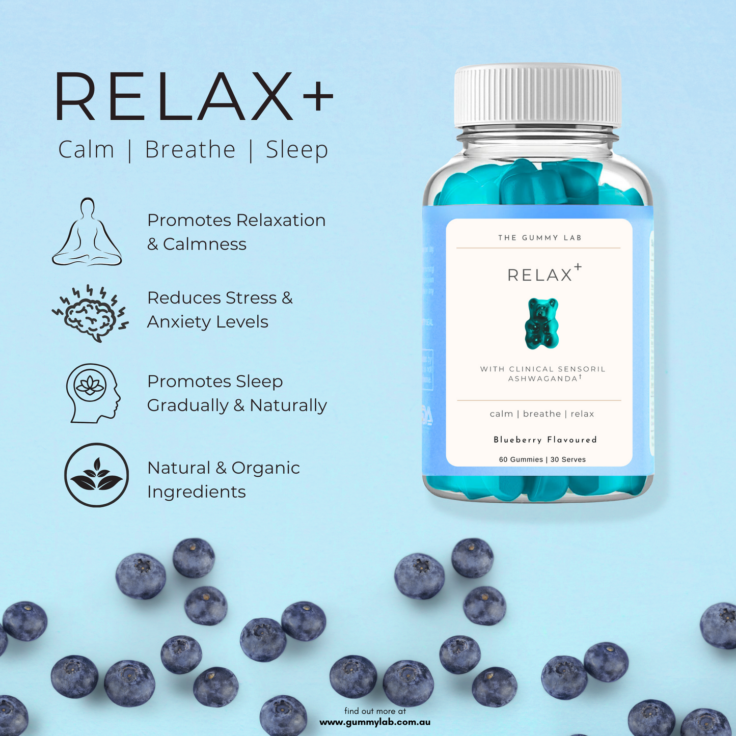 Relax+ Gummies with Sensoril Ashwagandha