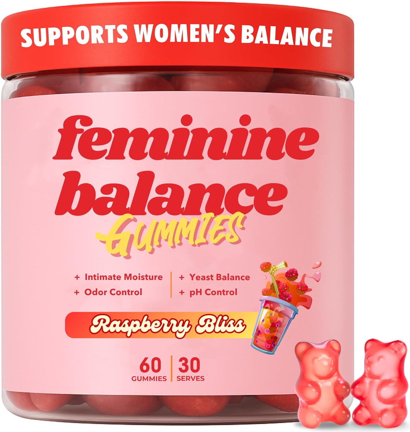Vaginal Probiotic Gummies for Women with Cranberry
