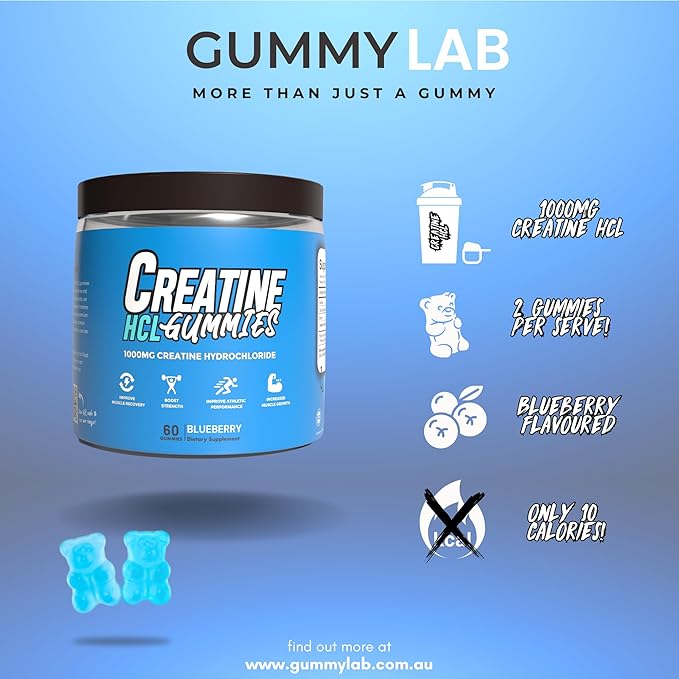 Creatine HCL Gummies Blueberry Flavour