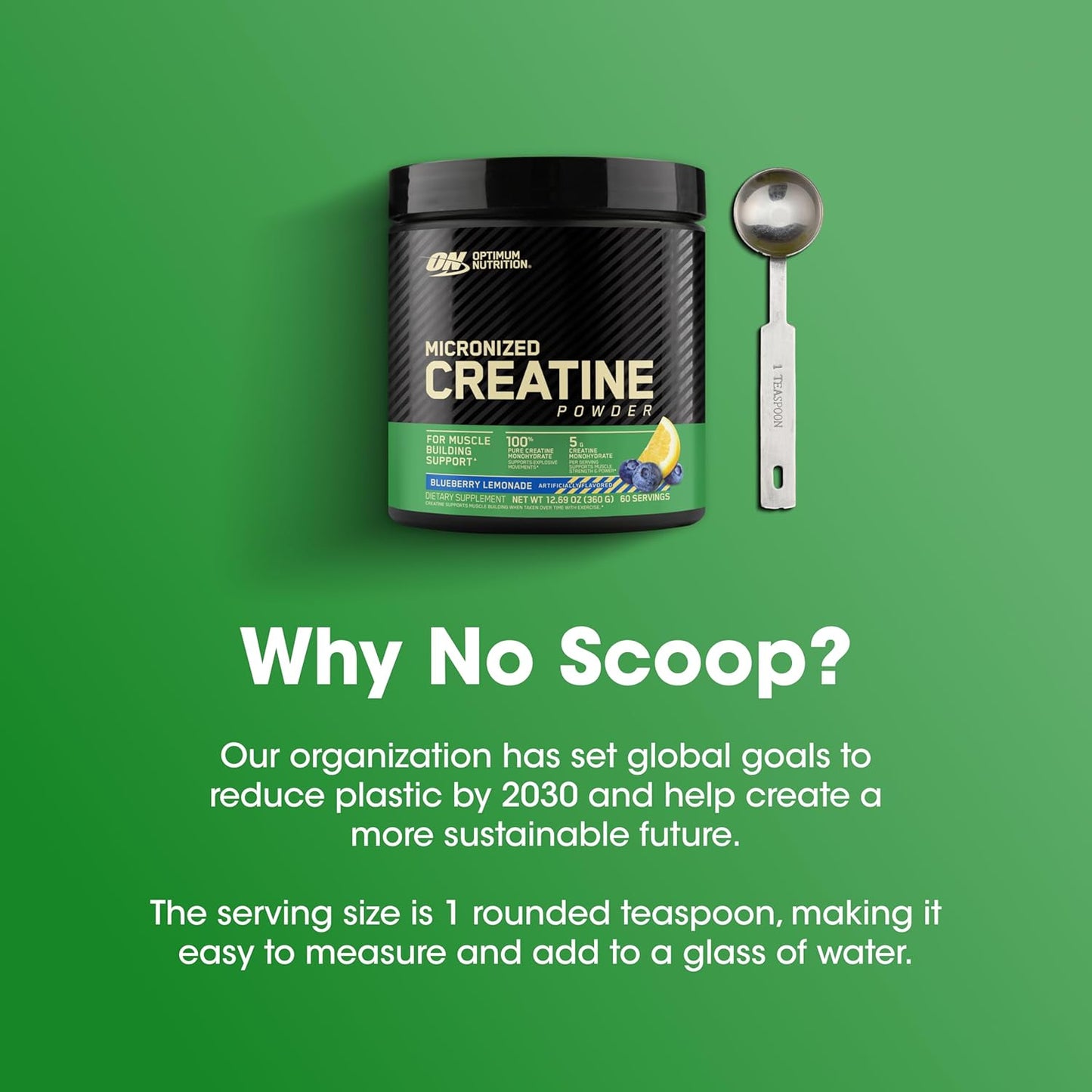 Optimum Nutrition - Flavoured Micronised Creatine - Blueberry Lemonade - 60 Serves