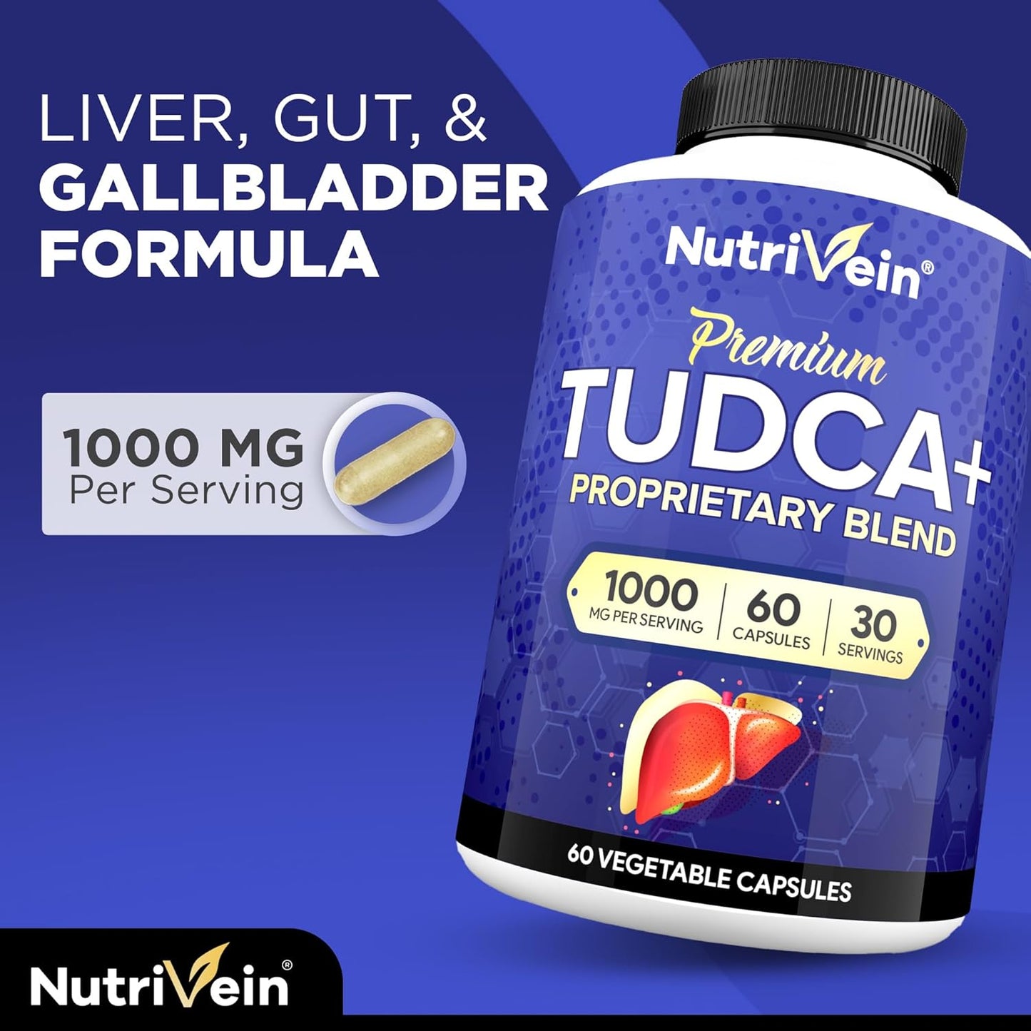 Nutrivein - TUDCA - Liver Support Supplement - 60 Capsules