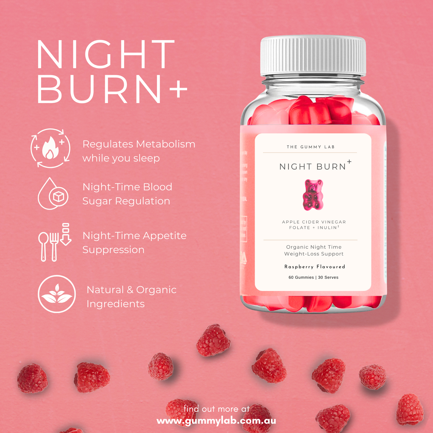 Night Burn Gummies with Apple Cider Vinegar