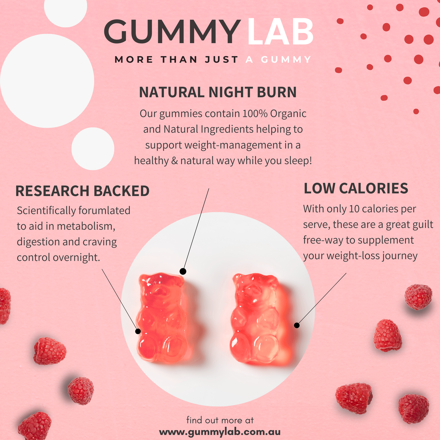 Night Burn Gummies with Apple Cider Vinegar