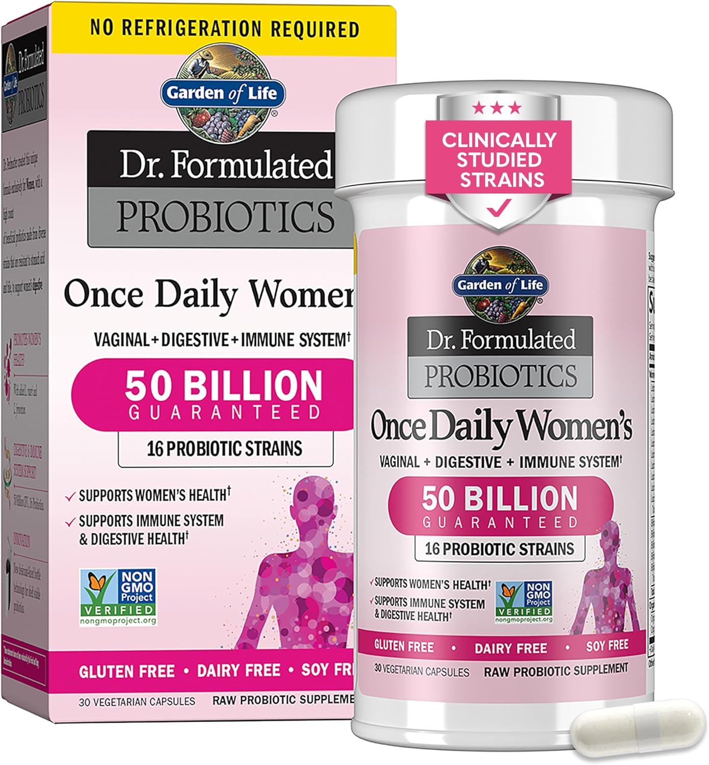 Garden of Life Once Daily Dr. Formulated Probiotics for Women 50 Billion CFU