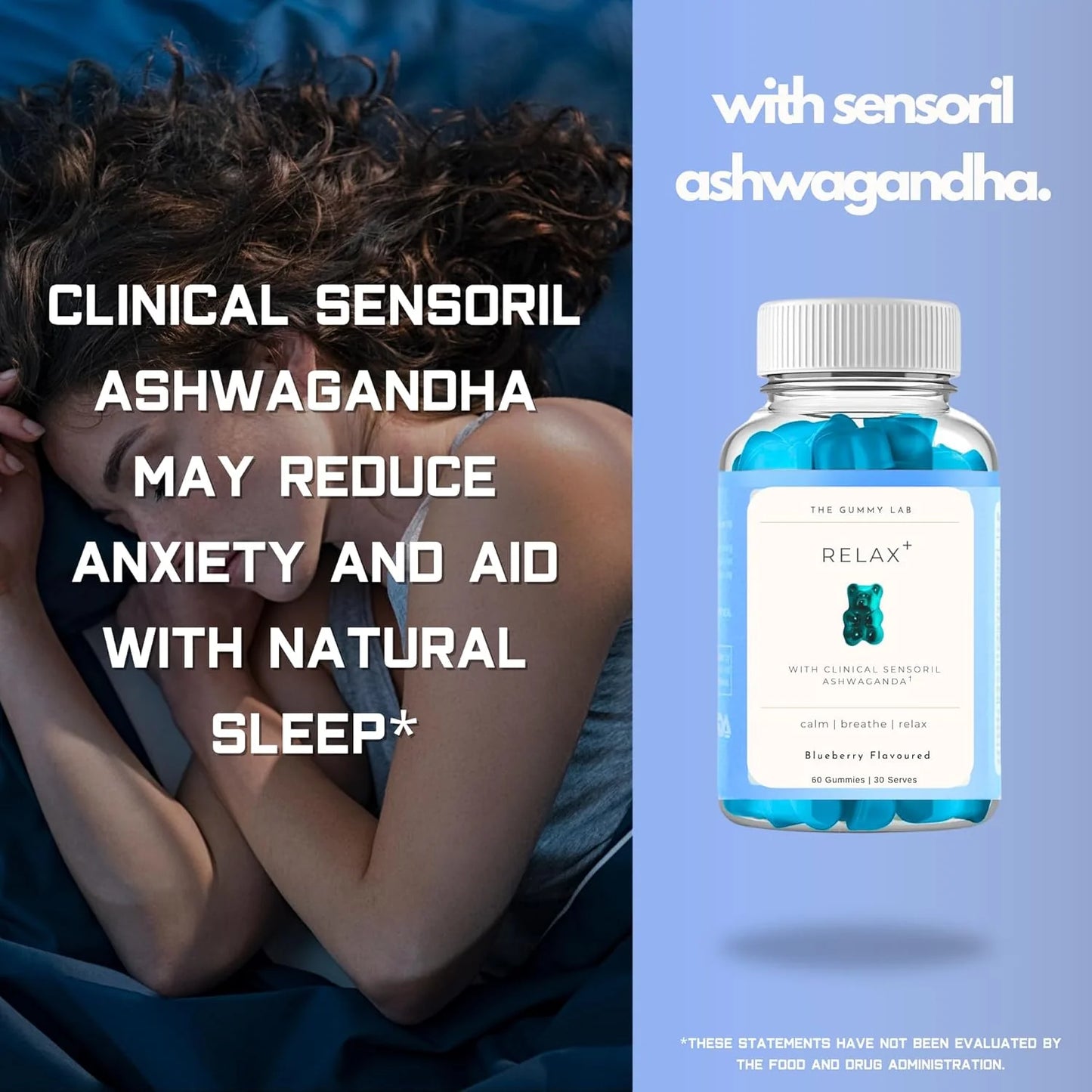 Relax+ Gummies with Sensoril Ashwagandha by Gummy Lab