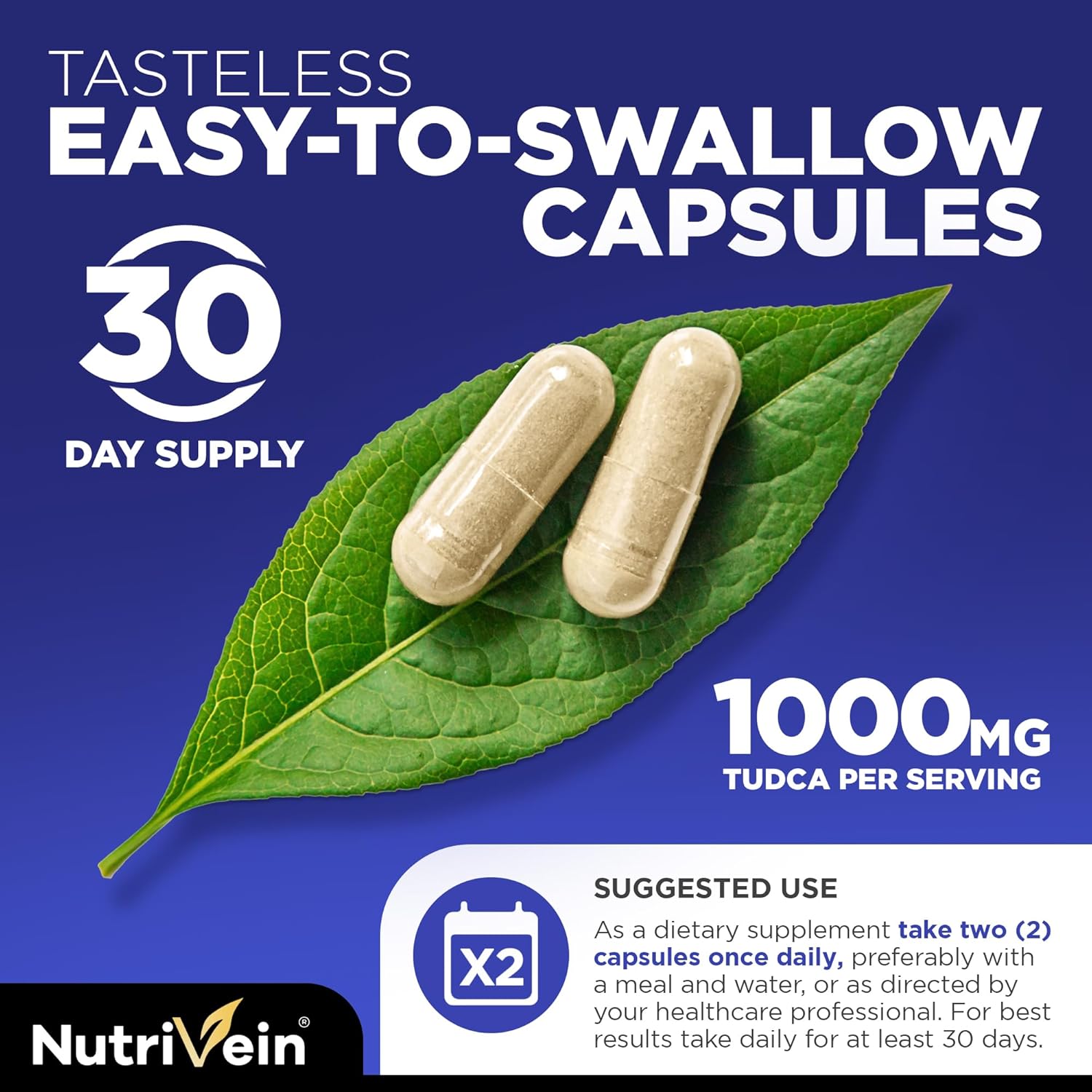 Nutrivein - TUDCA - Liver Support Supplement - 60 Capsules