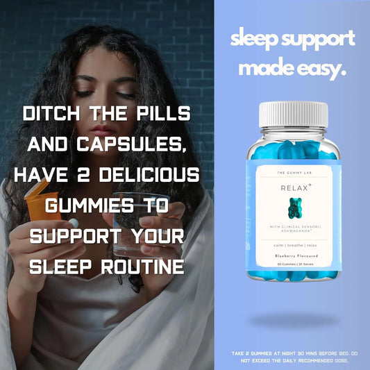 Relax+ Gummies with Sensoril Ashwagandha by Gummy Lab
