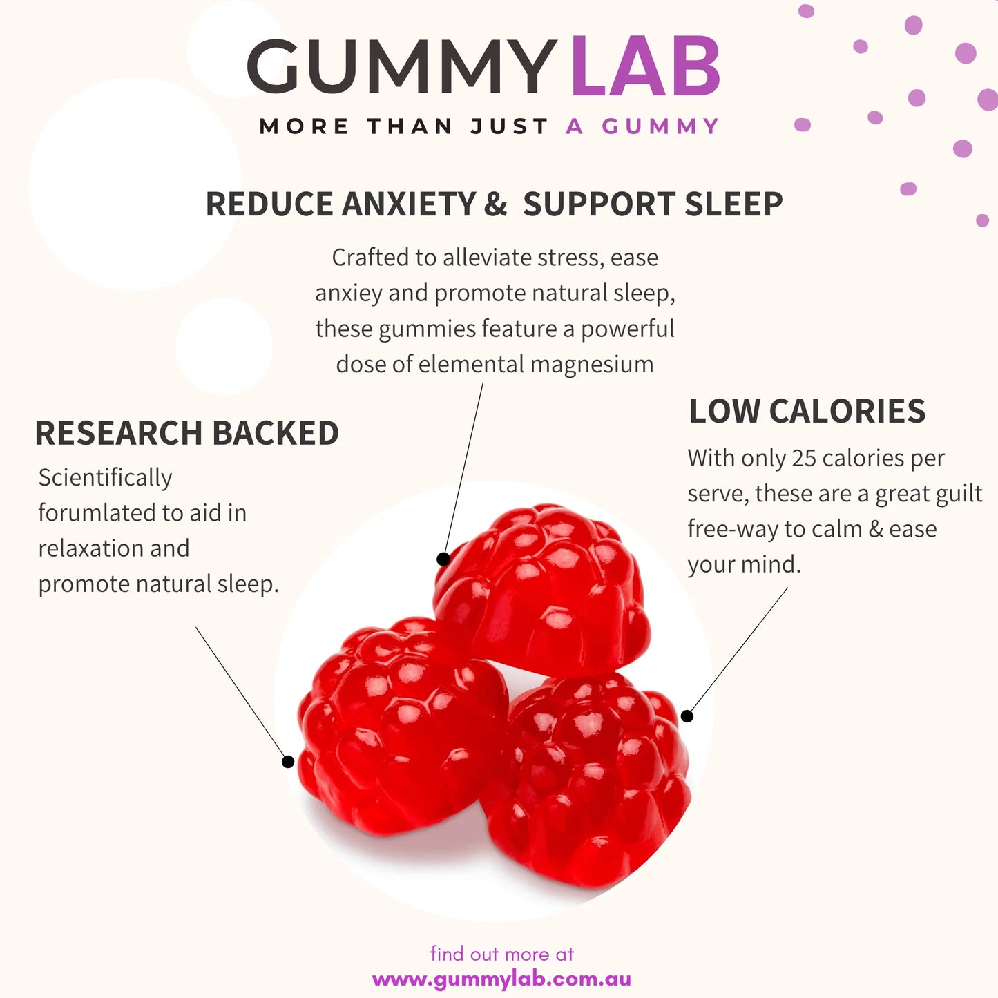 Sleep Gummies with Magnesium Glycinate – 1000mg Wildberry Flavor 30 Servings