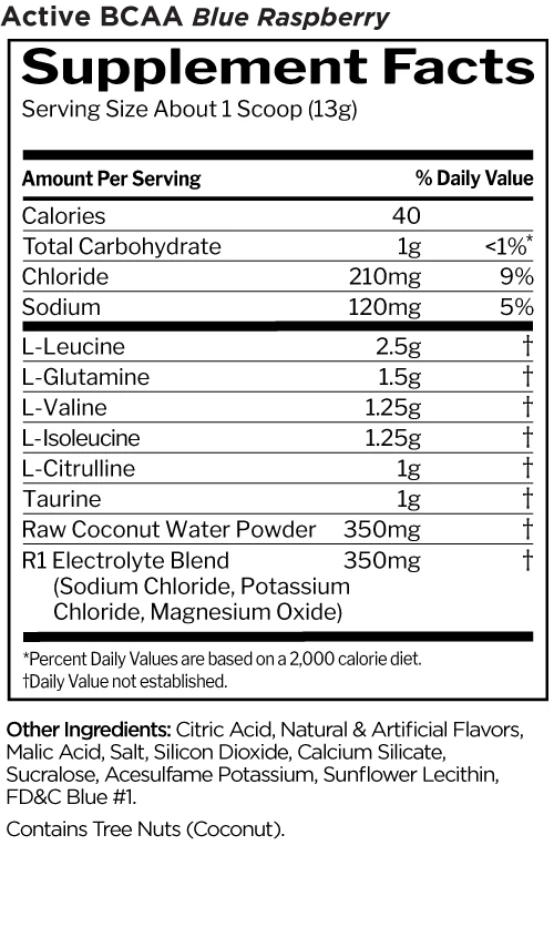 R1 - Rule 1 Active BCAA - 30 Serves