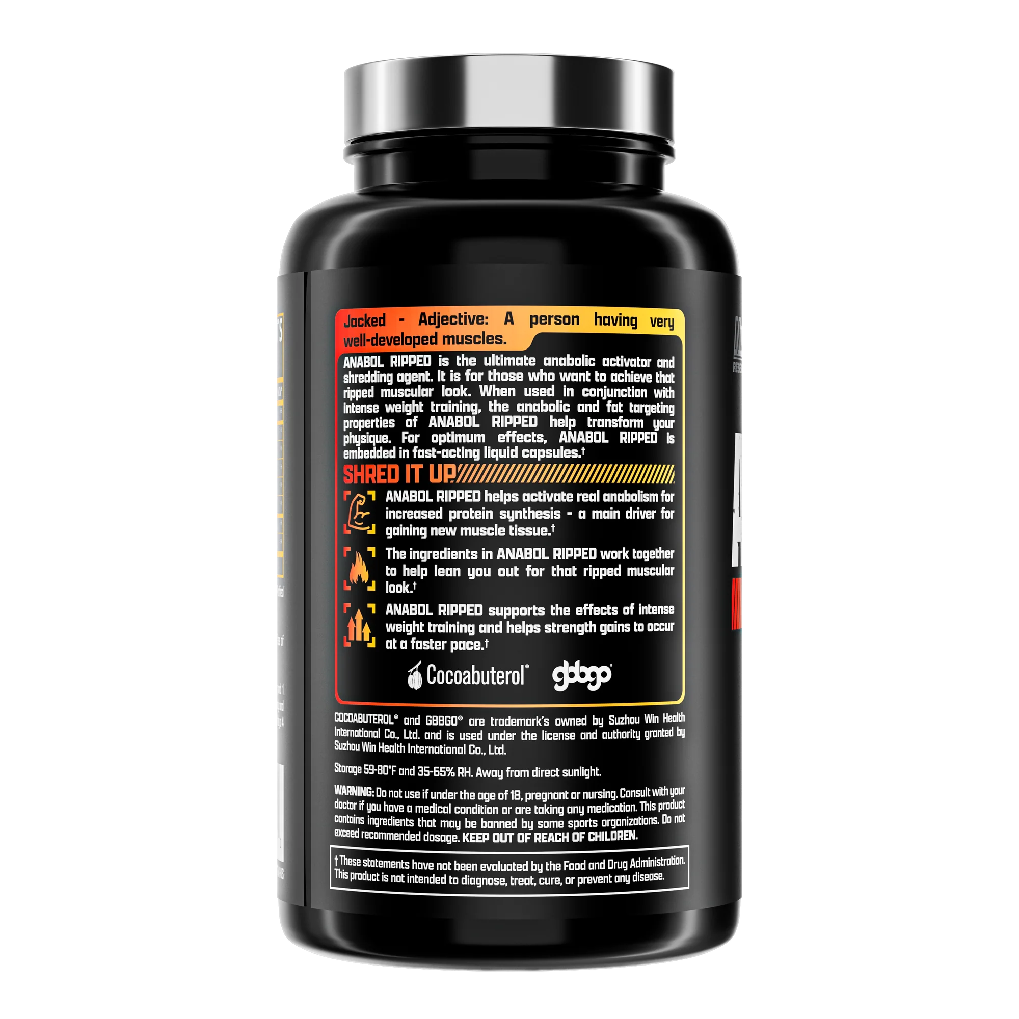 Nutrex Research - Anabol Ripped - ANABOLIC ACTIVATOR & FAT BURNER - 60 Capsules