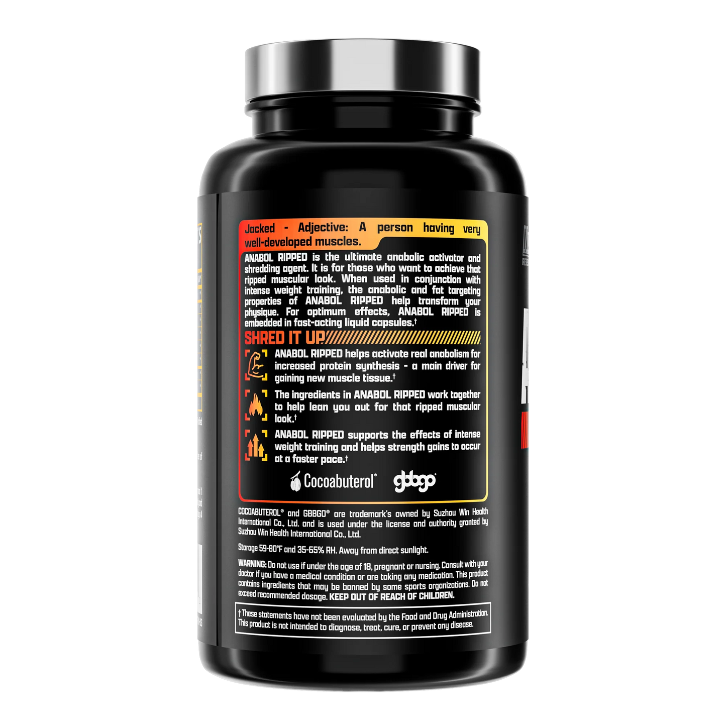 Nutrex Research - Anabol Ripped - ANABOLIC ACTIVATOR & FAT BURNER - 60 Capsules